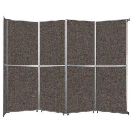 Versare Operable Wall Folding Room Divider 15'7" x 10'3/4" Mocha Fabric 1070251-1